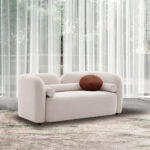 Seoul NXT 2-Seater Fabric Sofa with 2 Round and Cylindrical Pillows