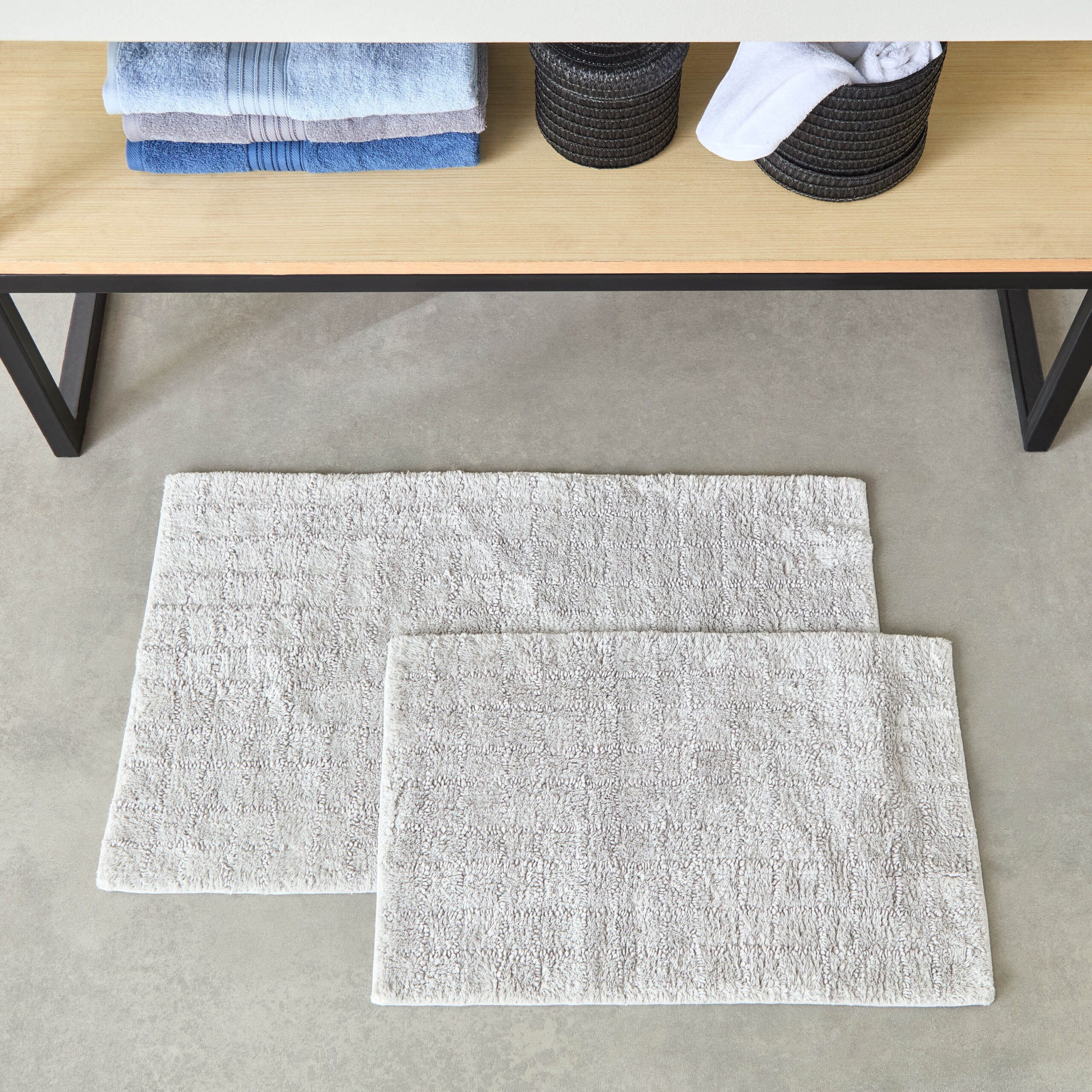 Ever Eco 2-Piece Cotton Viscose Bathmat Set