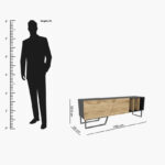 Modulix Lark 1.5 Metre TV Unit for TVs up to 65 inches