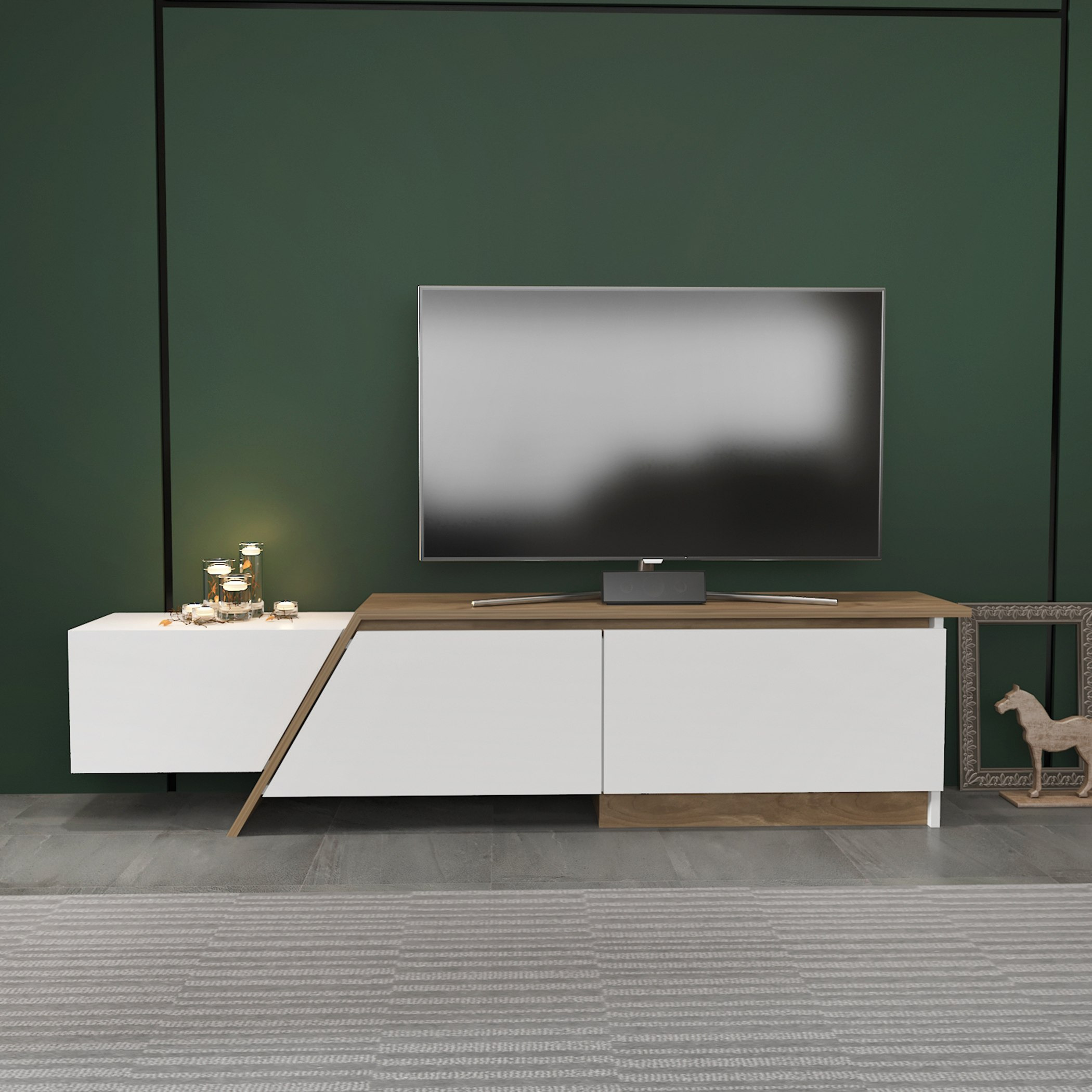 Modulix Fuse 1.8 Metre TV Unit for TVs up to 75 inches