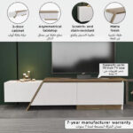 Modulix Fuse 1.8 Metre TV Unit for TVs up to 75 inches