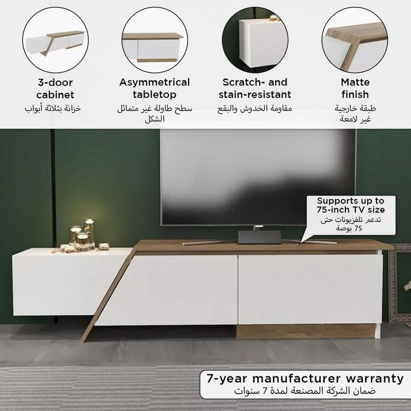 Modulix Fuse 1.8 Metre TV Unit for TVs up to 75 inches - Image 2