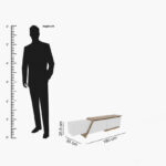 Modulix Fuse 1.8 Metre TV Unit for TVs up to 75 inches