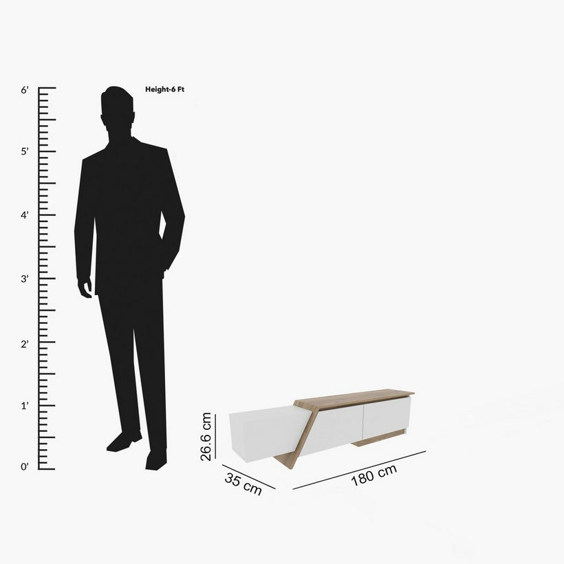 Modulix Fuse 1.8 Metre TV Unit for TVs up to 75 inches - Image 8