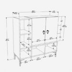 Modulix Ohio 2-Door Multipurpose/Shoe Cabinet - 15 Pairs