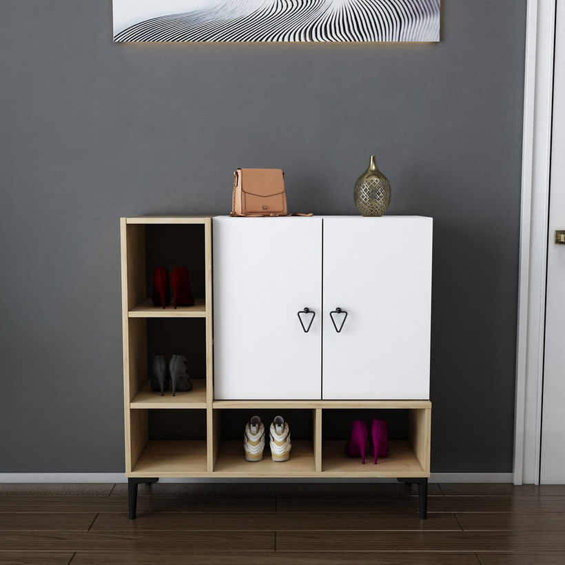 Modulix Ohio 2-Door Multipurpose/Shoe Cabinet - 15 Pairs - Image 3