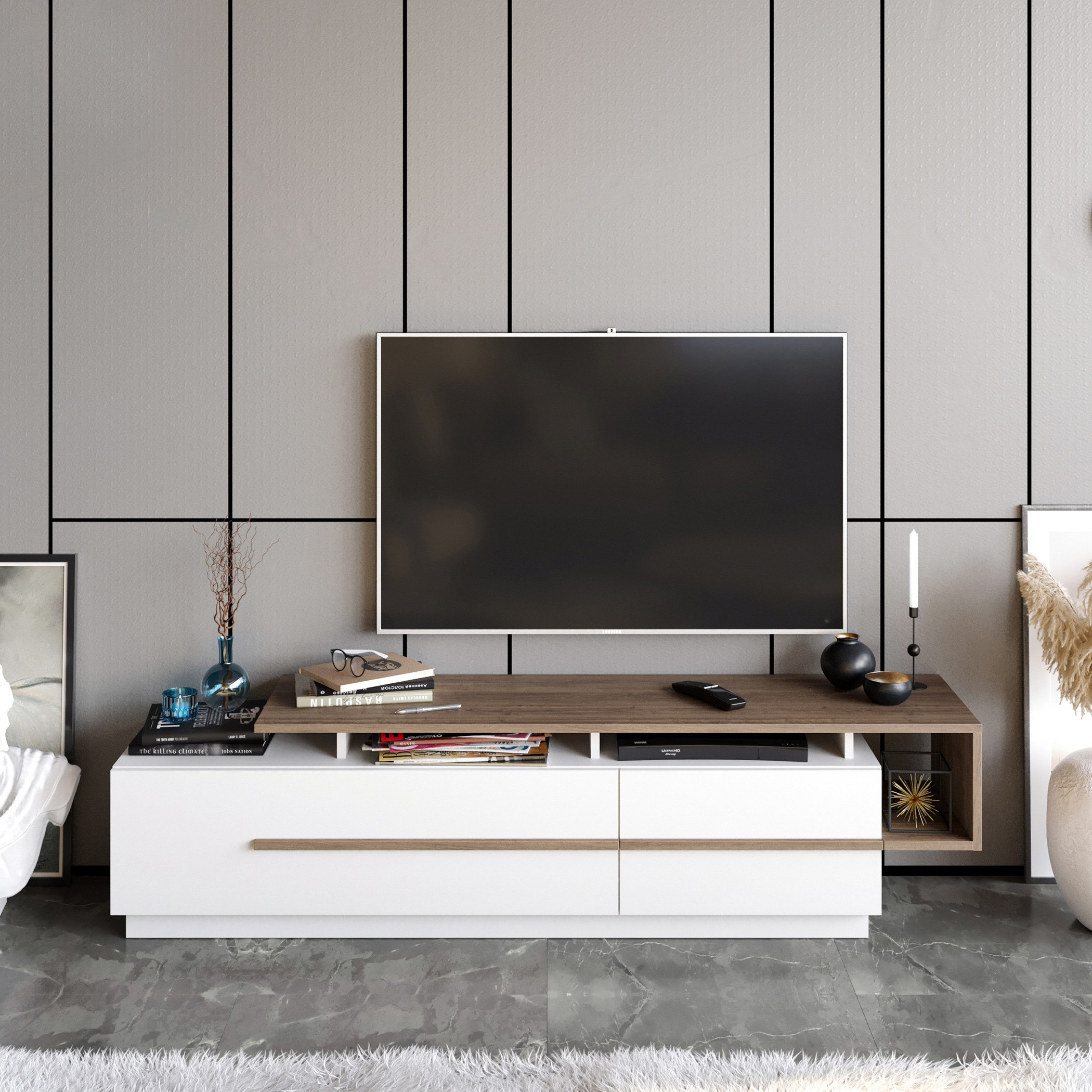 Modulix Ohio 1.8 Metre TV Unit for TVs up to 75 inches