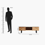 Vendra Florya Genuine Marble Top TV Unit for TVs up to 70 inches