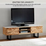 Vendra Florya Genuine Marble Top TV Unit for TVs up to 70 inches