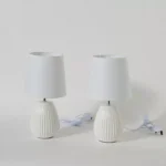 Ashra 2-Piece Ceramic Table Lamp Set - 19x19x40 cm