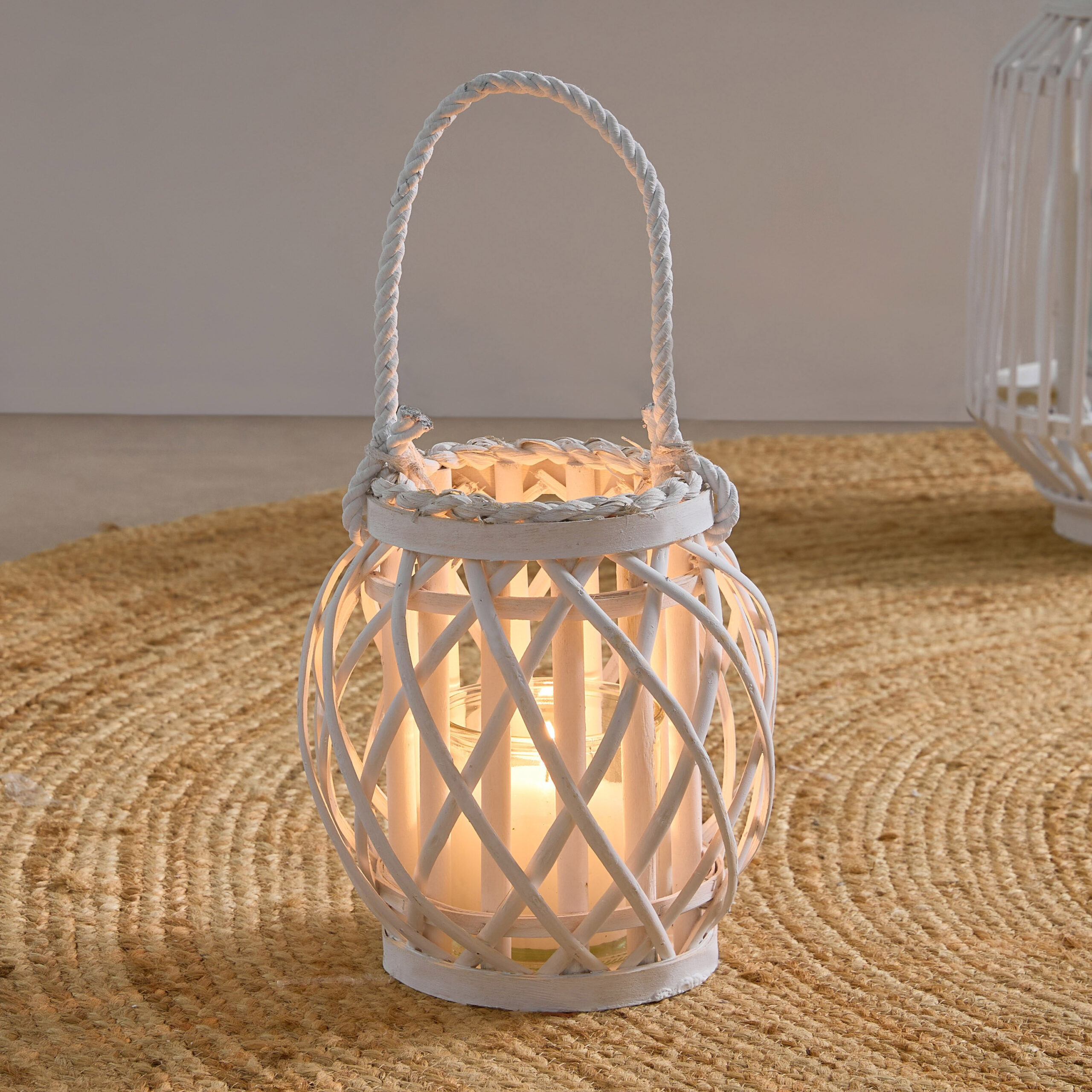 Vera-Willa Willow Natural Lantern - 14x14x21 cm