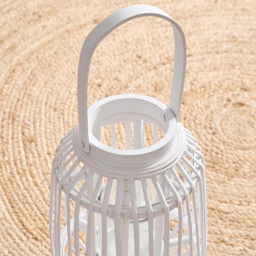 Vera-Willa Willow Lantern with Glass Votive - 12.5x12.5x50 cm - Image 4