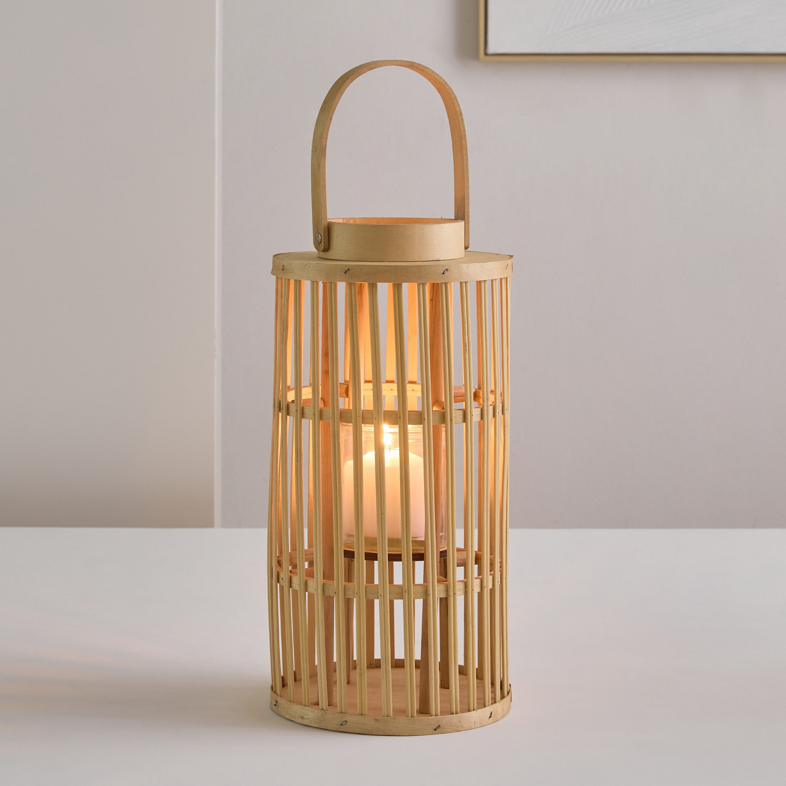 Vera-Willa Bamboo Lantern - 20x20x57 cm