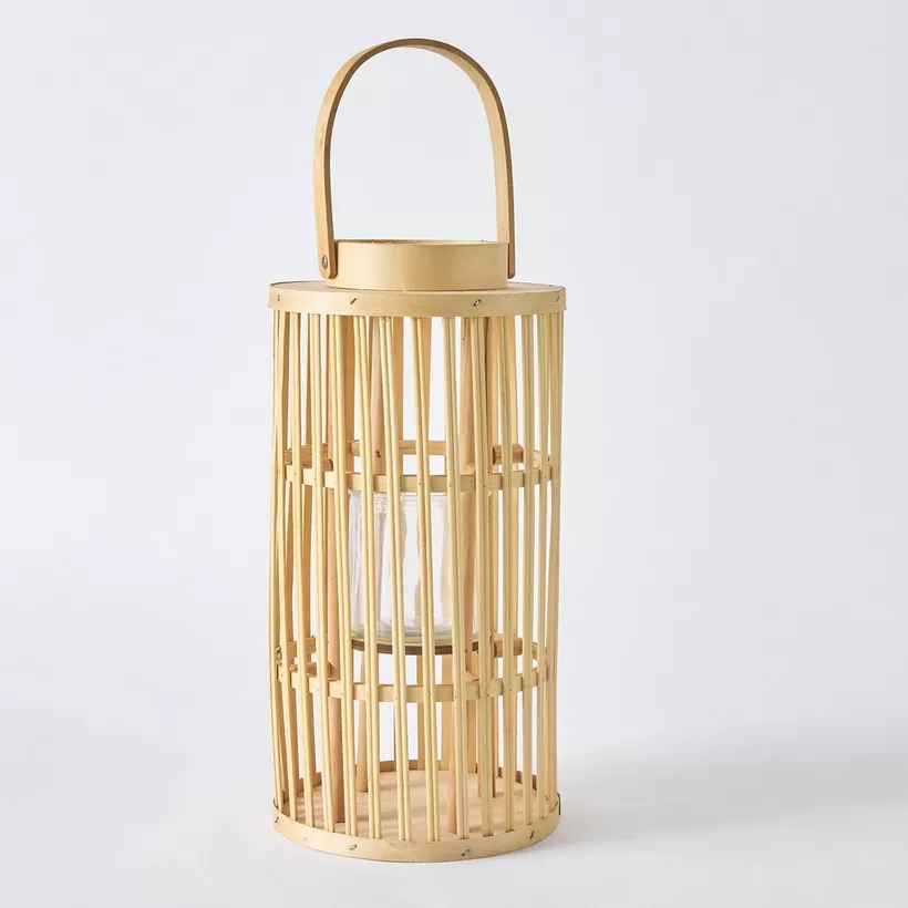 Vera-Willa Bamboo Lantern - 20x20x57 cm - Image 2