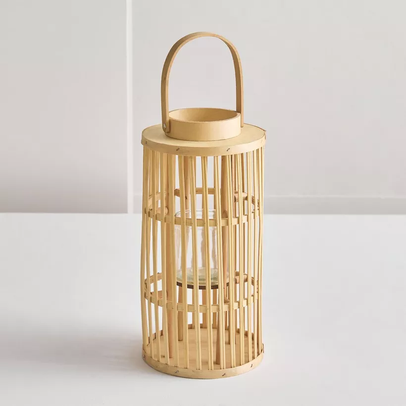 Vera-Willa Bamboo Lantern - 20x20x57 cm - Image 3