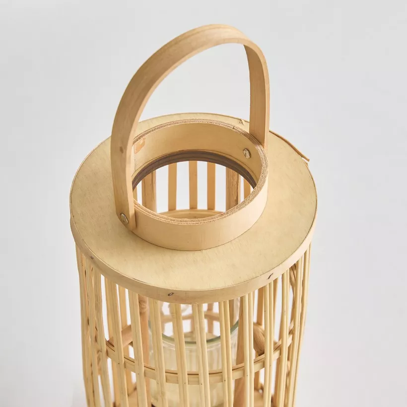 Vera-Willa Bamboo Lantern - 20x20x57 cm - Image 4