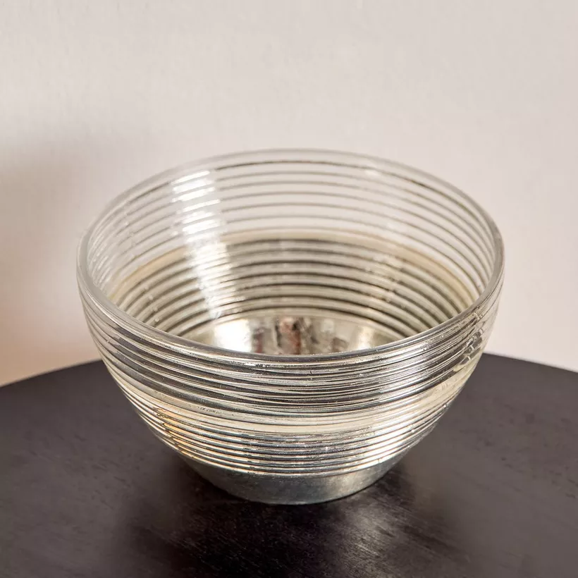 Erton Etched Glass Decorative Bowl - 18x18x10 cm - Image 3