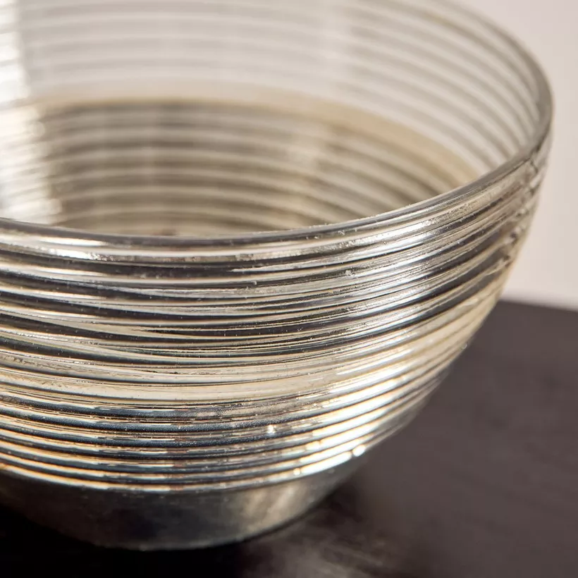 Erton Etched Glass Decorative Bowl - 18x18x10 cm - Image 4