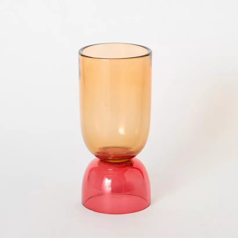 Moten Glass Hurricane Candleholder - 10x10x23 cm - Image 2