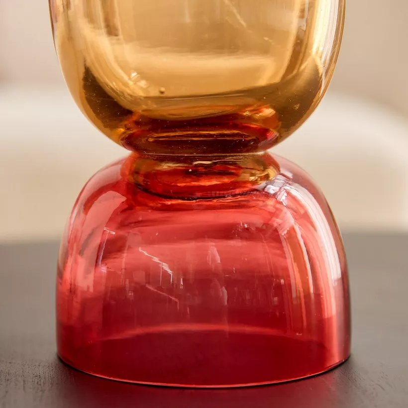Moten Glass Hurricane Candleholder - 10x10x23 cm - Image 5