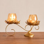 Pema Lotus Table Candle Holder - 36x10x22 cm