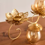 Pema Lotus Table Candle Holder - 36x10x22 cm