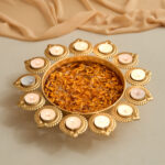Pema Metal Urli with Diyas - 30x30x5 cm