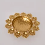 Pema Metal Urli with Diyas - 30x30x5 cm