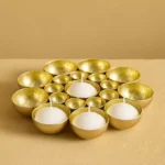 Neom Metal Flower Tealight Table Wall Holder - 20x20x3 cm