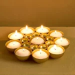 Neom Metal Flower Tealight Table Wall Holder - 20x20x3 cm