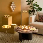 Neom Metal Flower Tealight Table Wall Holder - 20x20x3 cm
