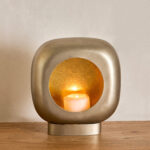 Ibena Metal Modern Pillar Candleholder - 25x10x25 cm