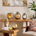 Ibena Metal Modern Pillar Candleholder - 25x10x25 cm