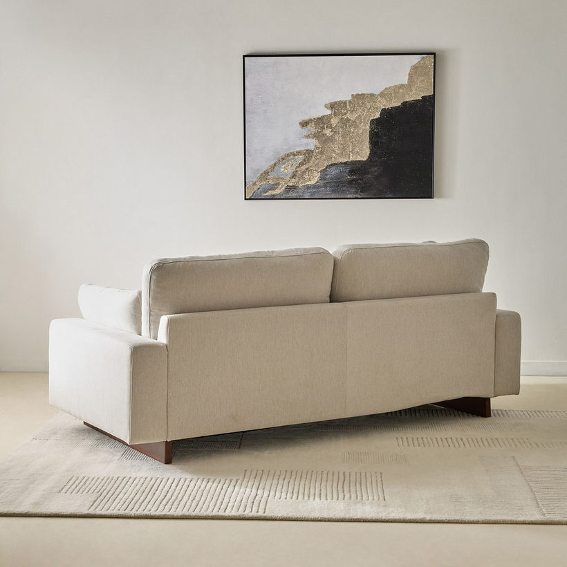 Francisco 3-Seater Fabric Sofa with 2 Waist and 2 Head Cushions - Image 4