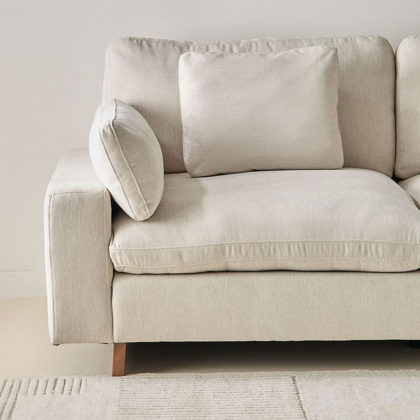 Francisco 3-Seater Fabric Sofa with 2 Waist and 2 Head Cushions - Image 7