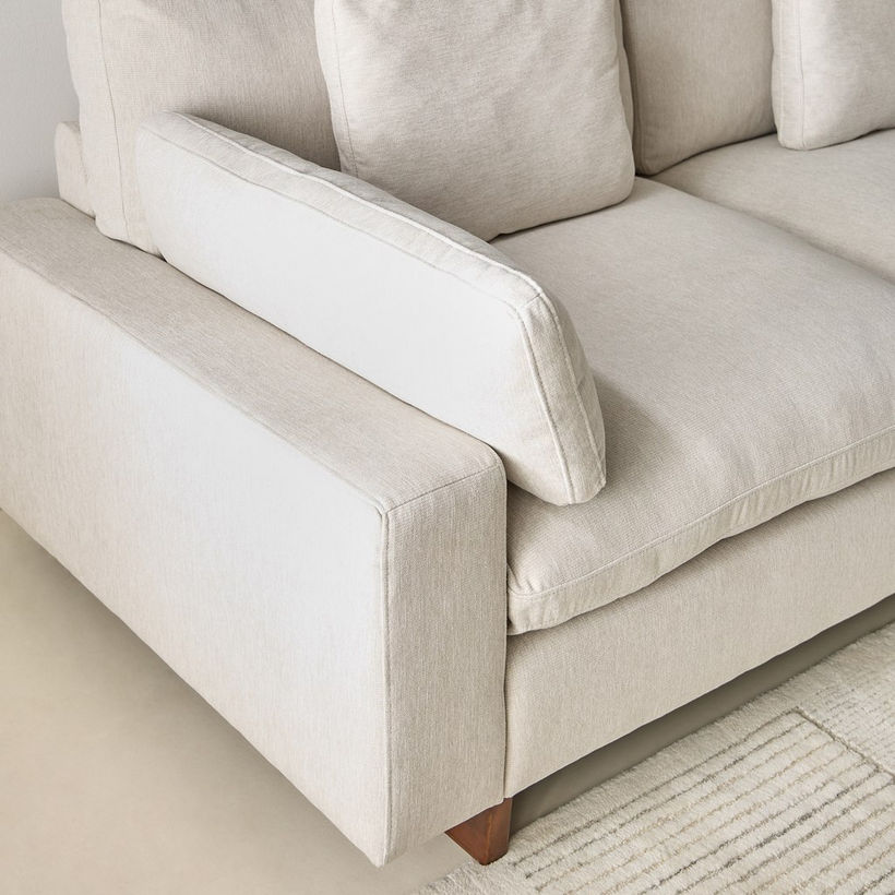 Francisco 3-Seater Fabric Sofa with 2 Waist and 2 Head Cushions - Image 8