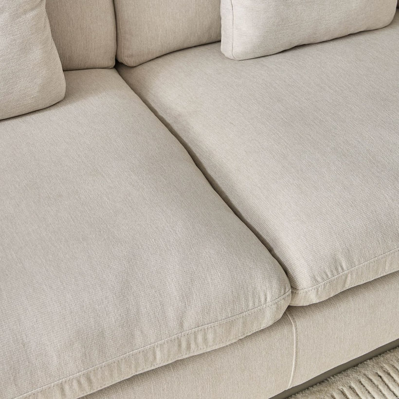 Francisco 3-Seater Fabric Sofa with 2 Waist and 2 Head Cushions - Image 9