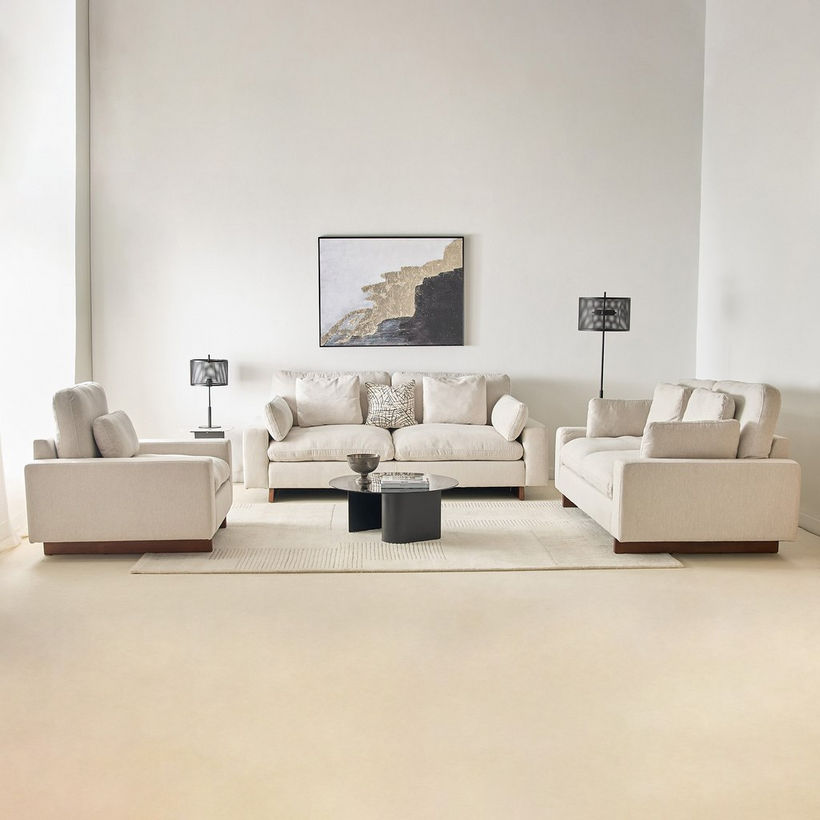 Francisco 3-Seater Fabric Sofa with 2 Waist and 2 Head Cushions - Image 11