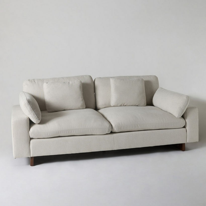 Francisco 3-Seater Fabric Sofa with 2 Waist and 2 Head Cushions - Image 12