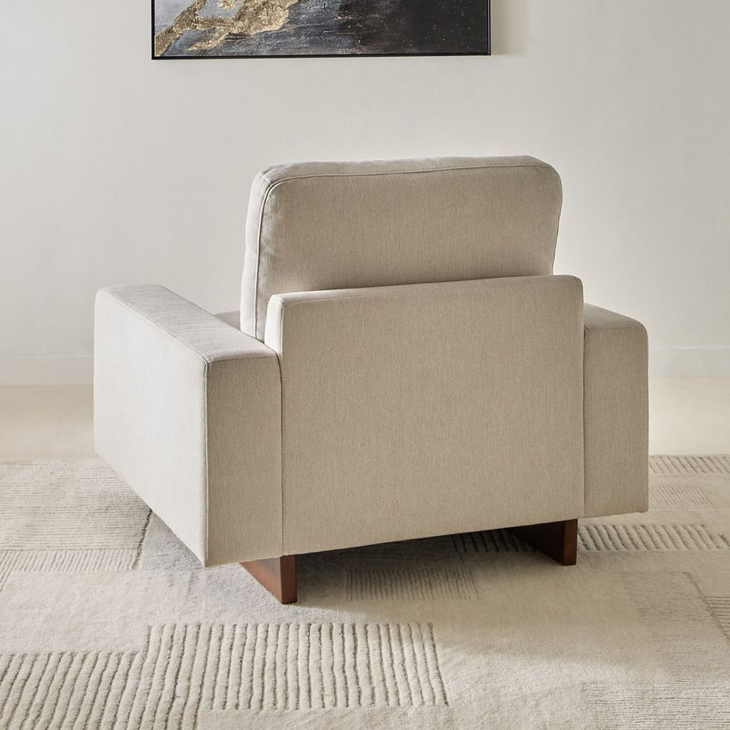 Francisco Fabric Armchair Sofa with Cushion - Image 4