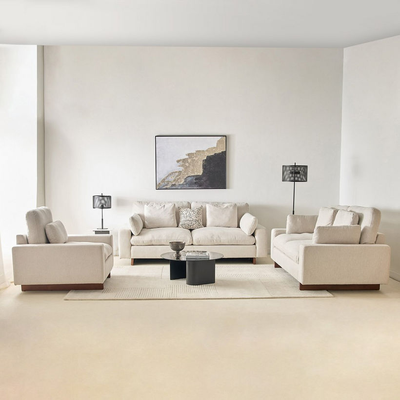 Francisco Fabric Armchair Sofa with Cushion - Image 9