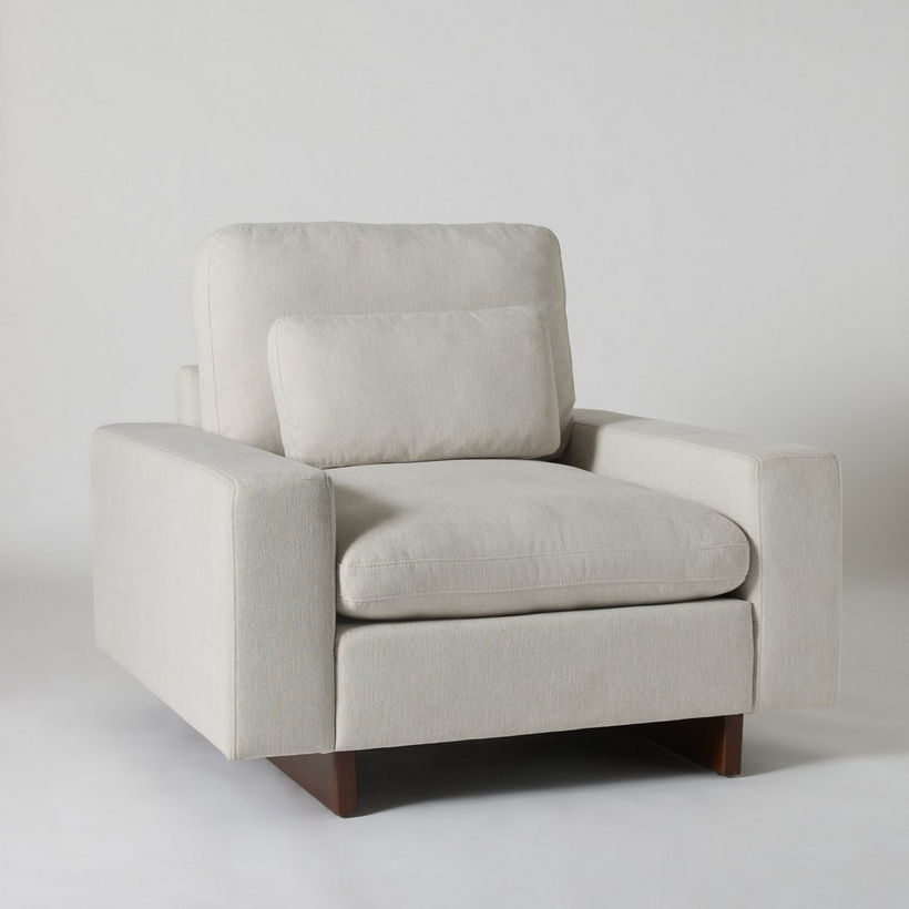 Francisco Fabric Armchair Sofa with Cushion - Image 10