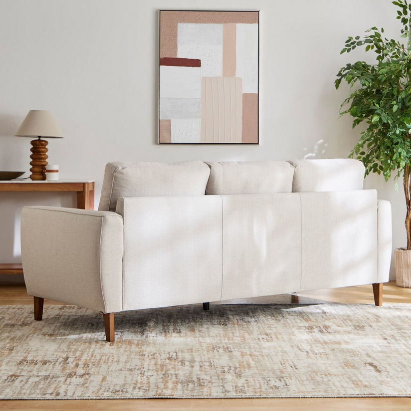 Paso 3-Seater Fabric Sofa with 2 Cushions - Image 4