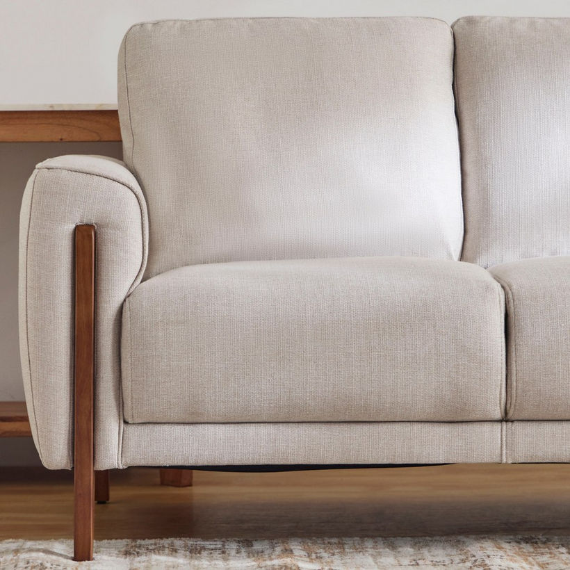 Paso 3-Seater Fabric Sofa with 2 Cushions - Image 8