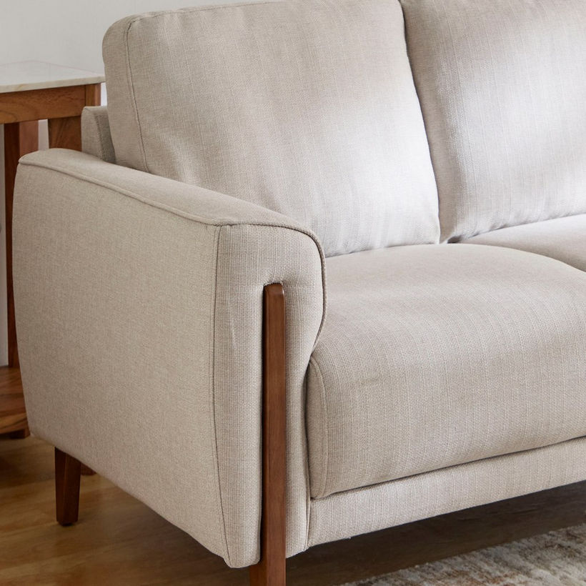 Paso 3-Seater Fabric Sofa with 2 Cushions - Image 9