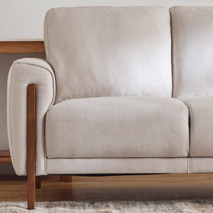 Paso 2-Seater Fabric Sofa with 2 Cushions - Image 8