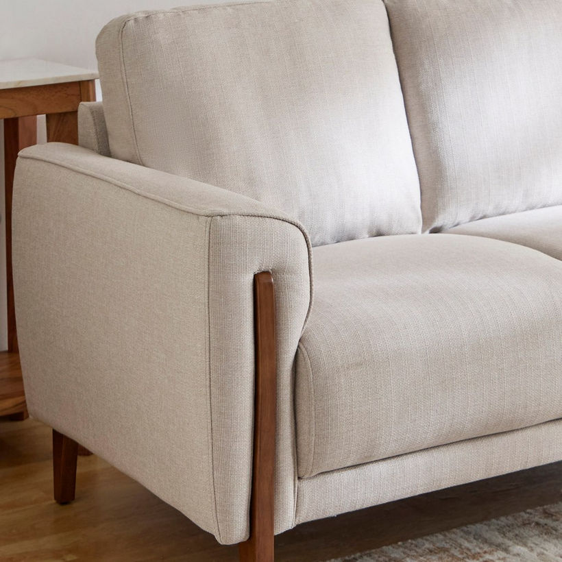 Paso 2-Seater Fabric Sofa with 2 Cushions - Image 9