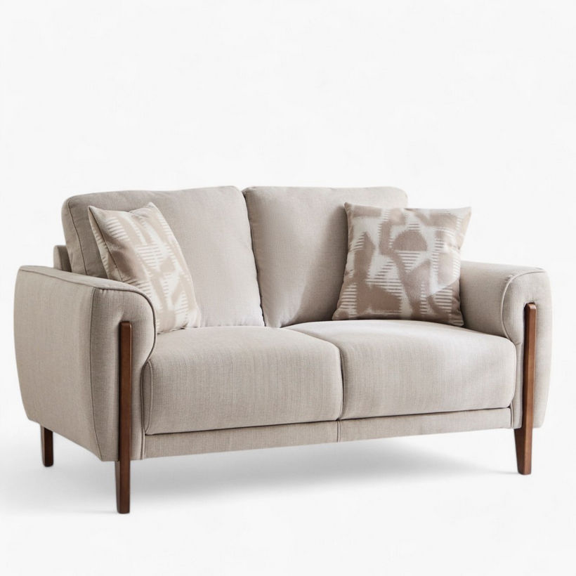 Paso 2-Seater Fabric Sofa with 2 Cushions - Image 13