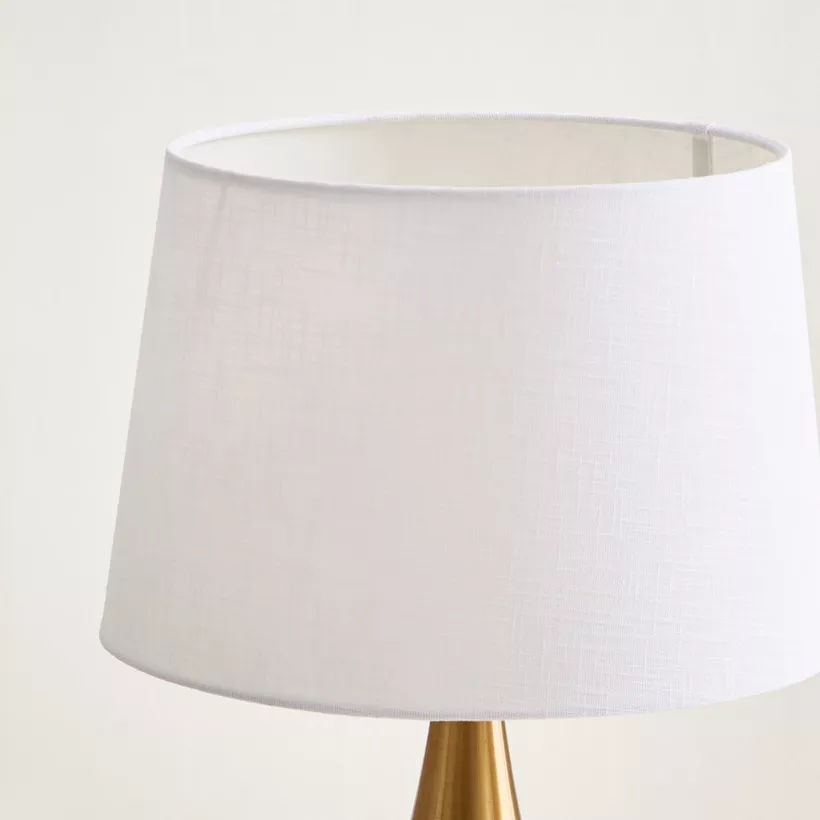 Antark Metal Table Lamp with Linen Shade - 30x48 cm - Image 5