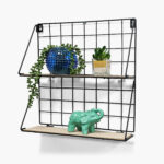 Sera 2-Tier Foldable Wall Shelf with MDF Board - 40x12x41 cm